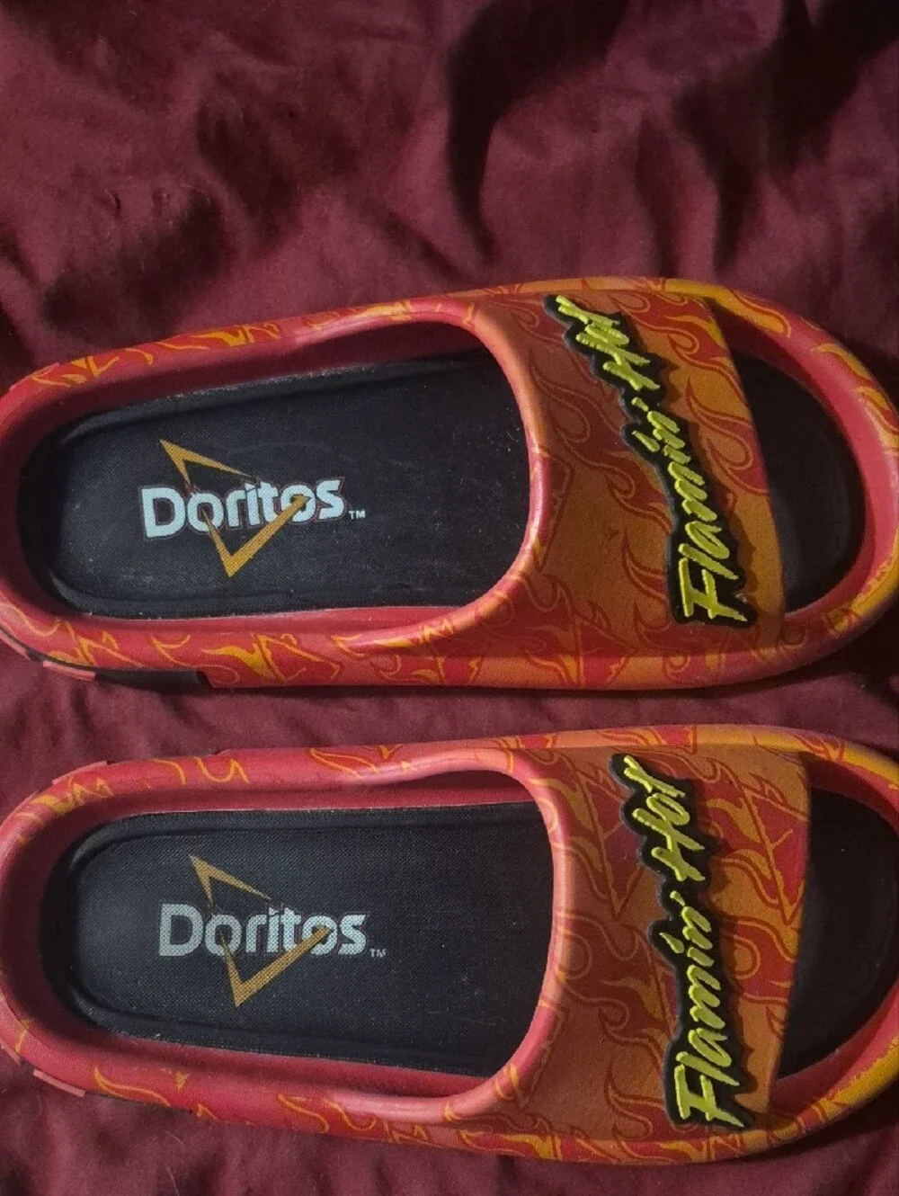 Doritos Flamin' Hot slides. Pepsi co. Size 7